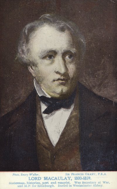 Thomas Babington Macaulay (1800-1859), homme politique et historien anglais - Francis Grant